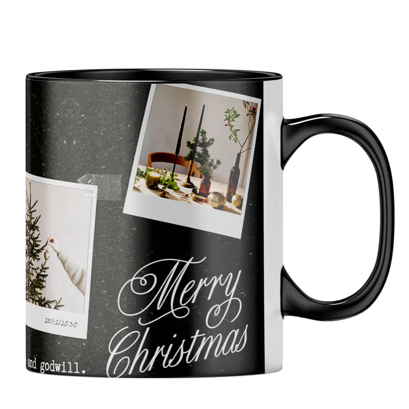 Merry Christmas Coffee MugB-Black