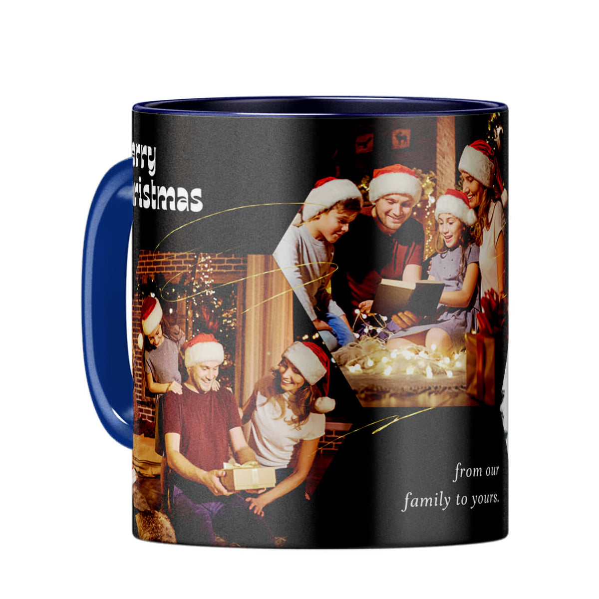 Merry Christmas from our family to yours Coffee Mug Dark Blue
