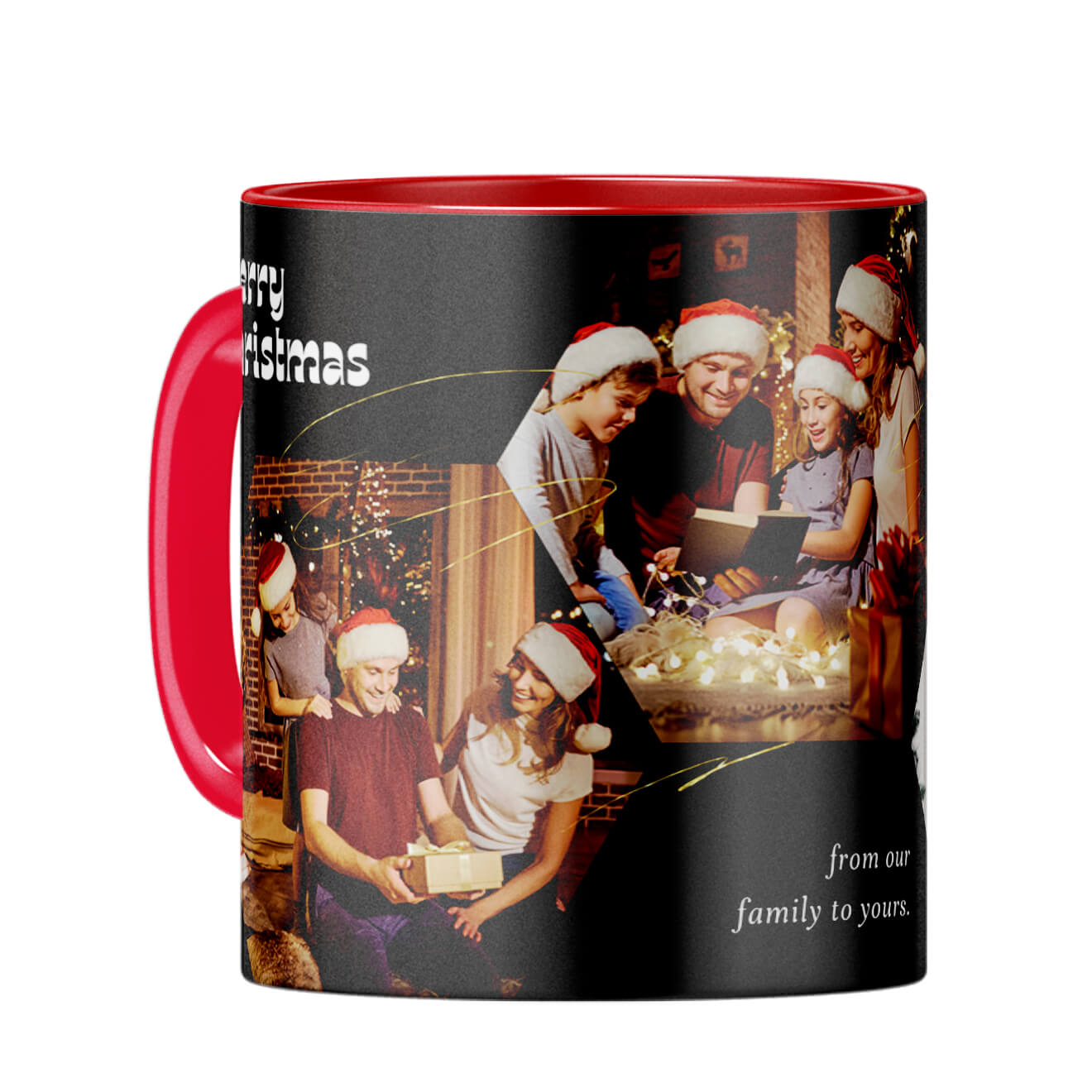 Merry Christmas from our family to yours Coffee Mug Red