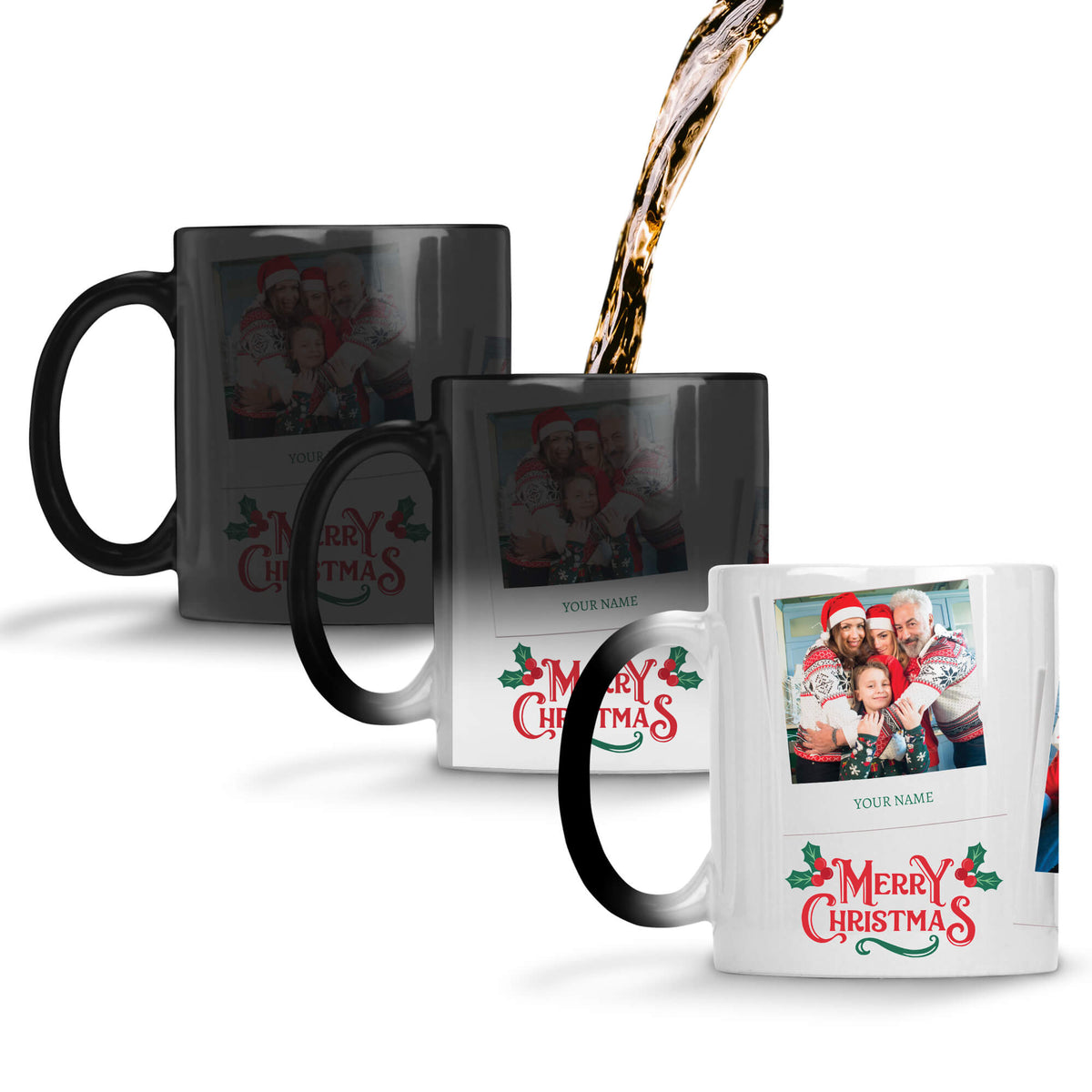 Merry Christmas With Name and Year Coffee Mug Magic