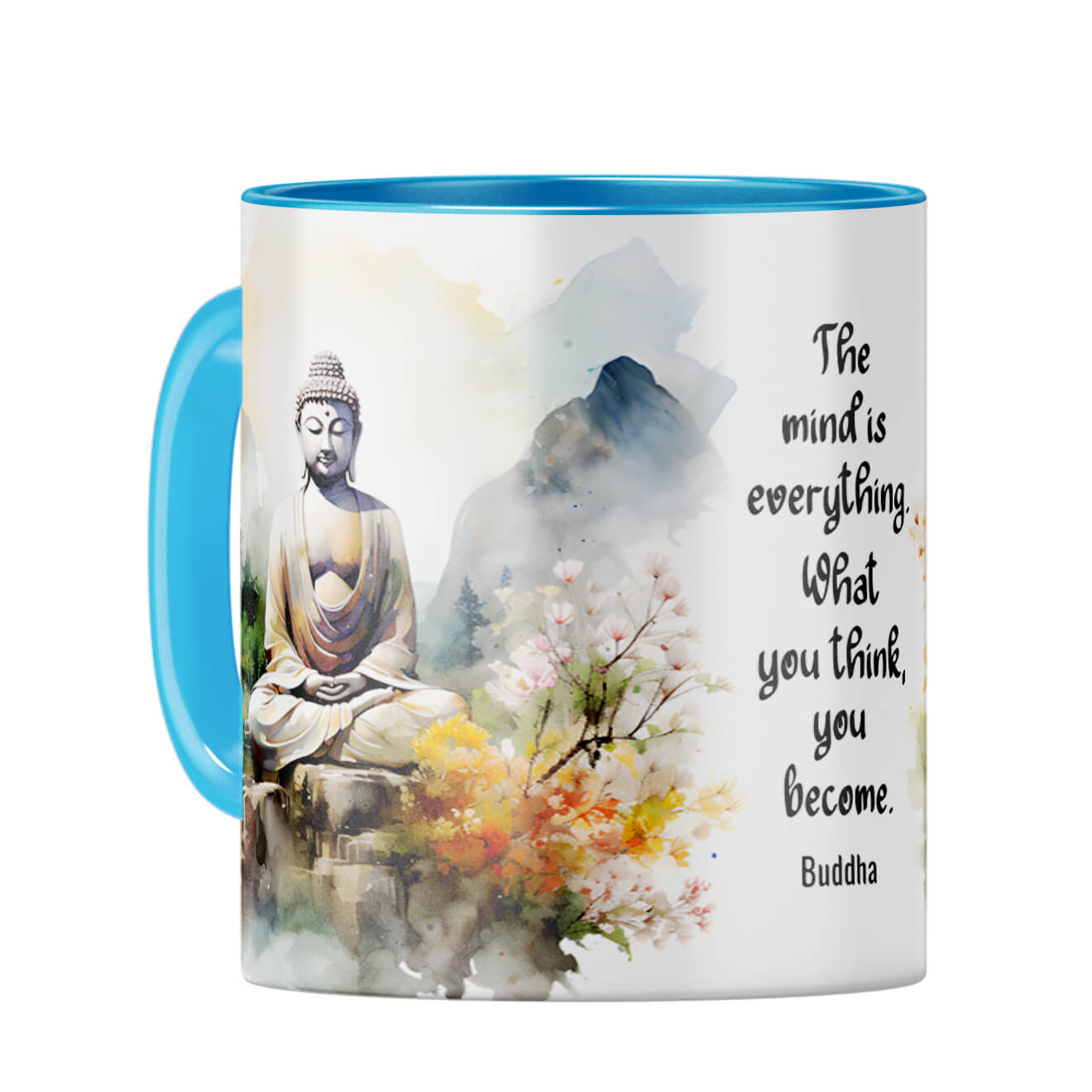 Mind is Everything Coffee Mug Light Blue