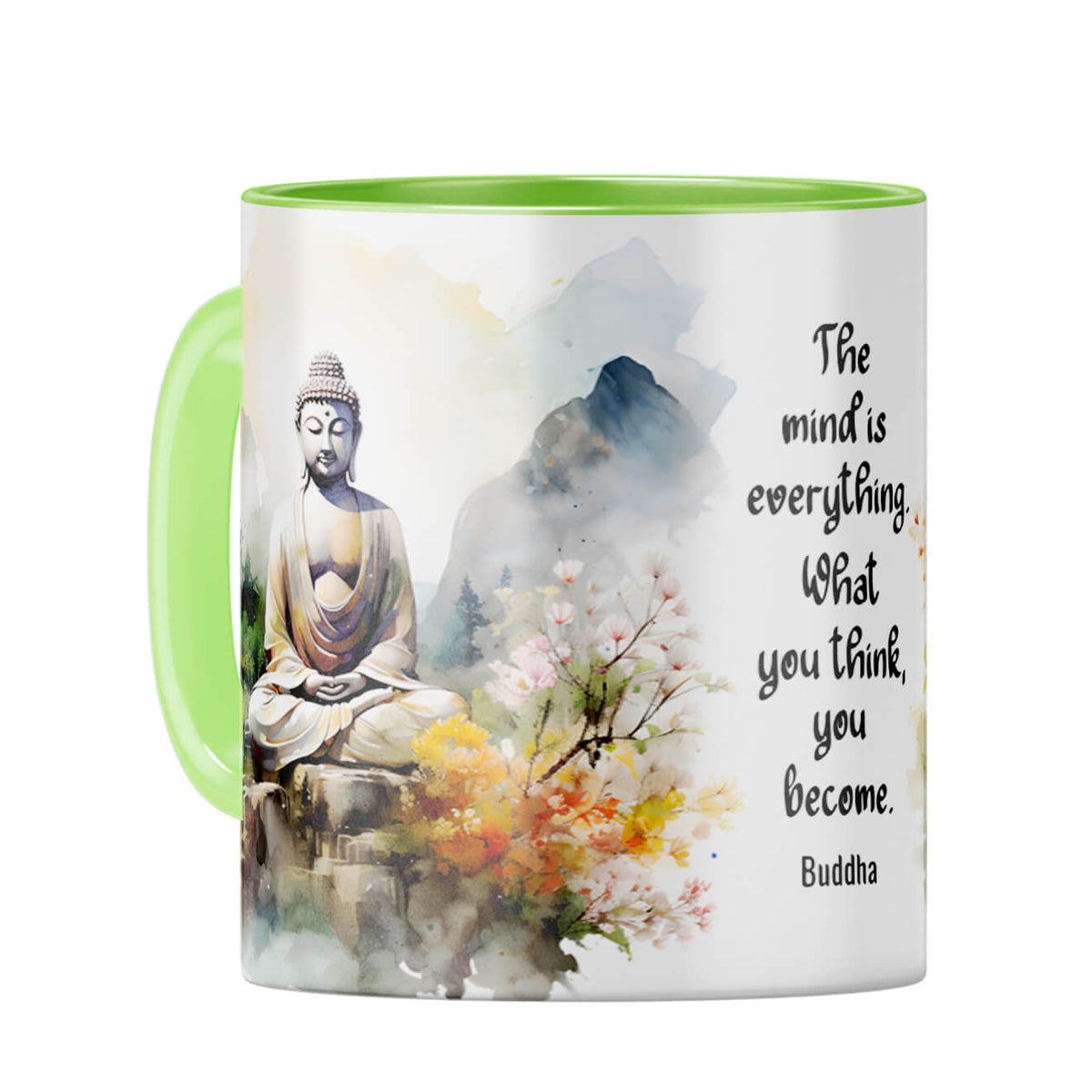 Mind is Everything Coffee Mug Light Green