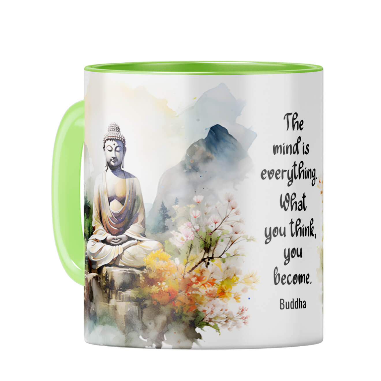 Mind is Everything Coffee Mug Light Green