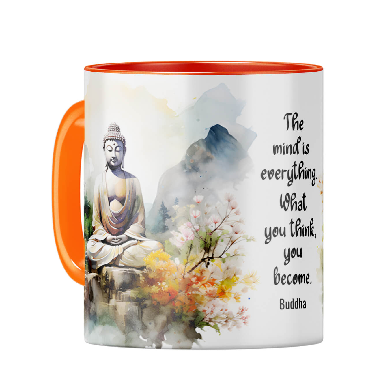 Mind is Everything Coffee Mug Orange
