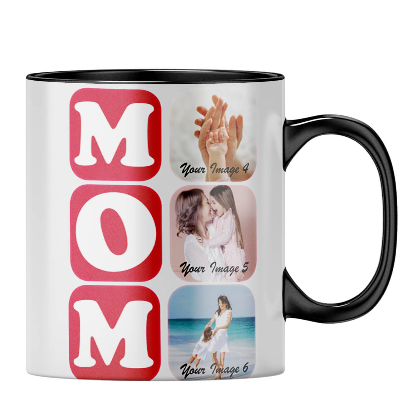 MOM Collage Coffee MugB-Black