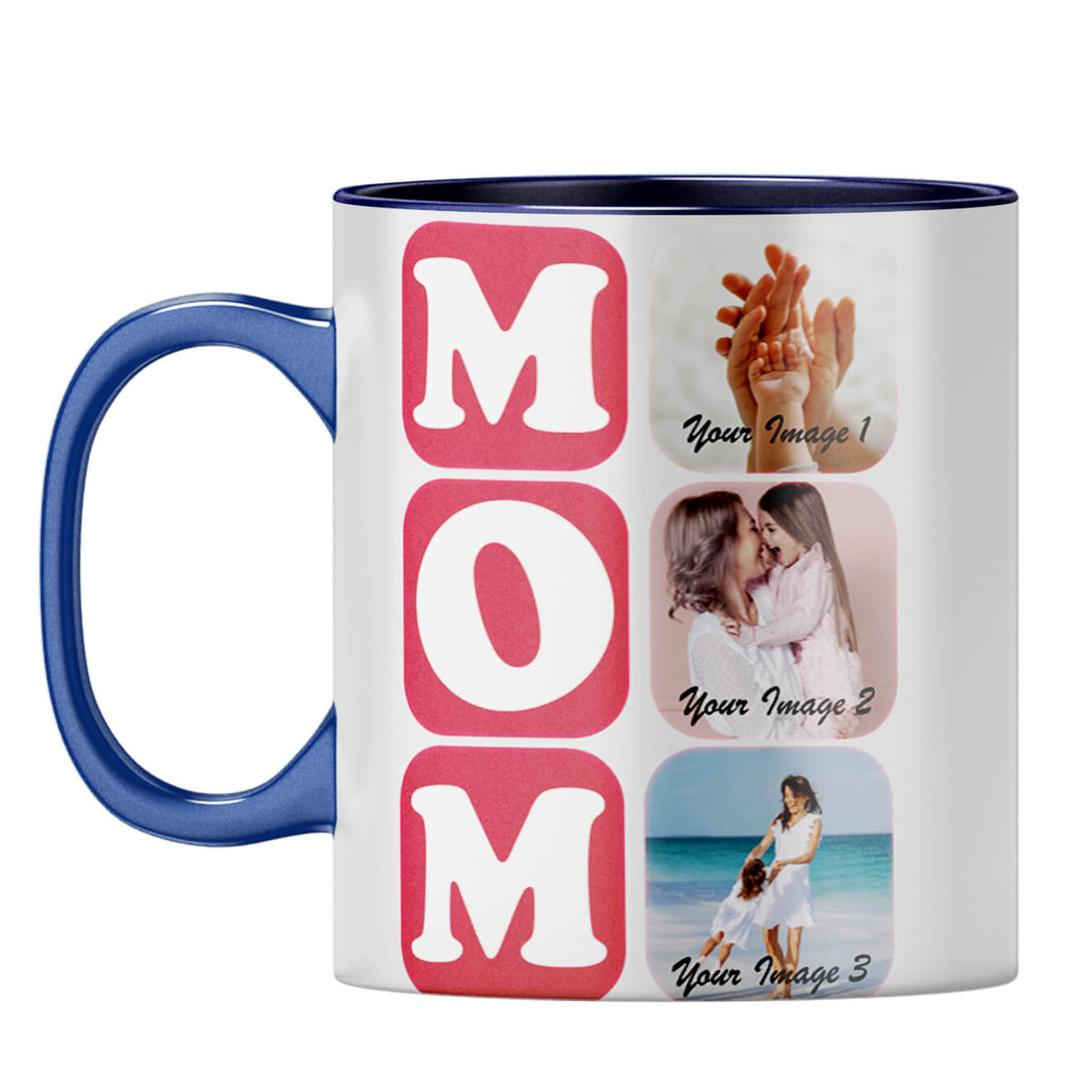 MOM Collage Coffee Mug Dark Blue