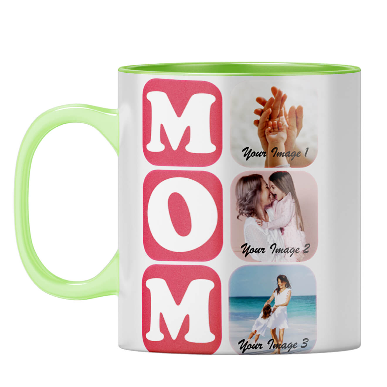 MOM Collage Coffee Mug Light Green