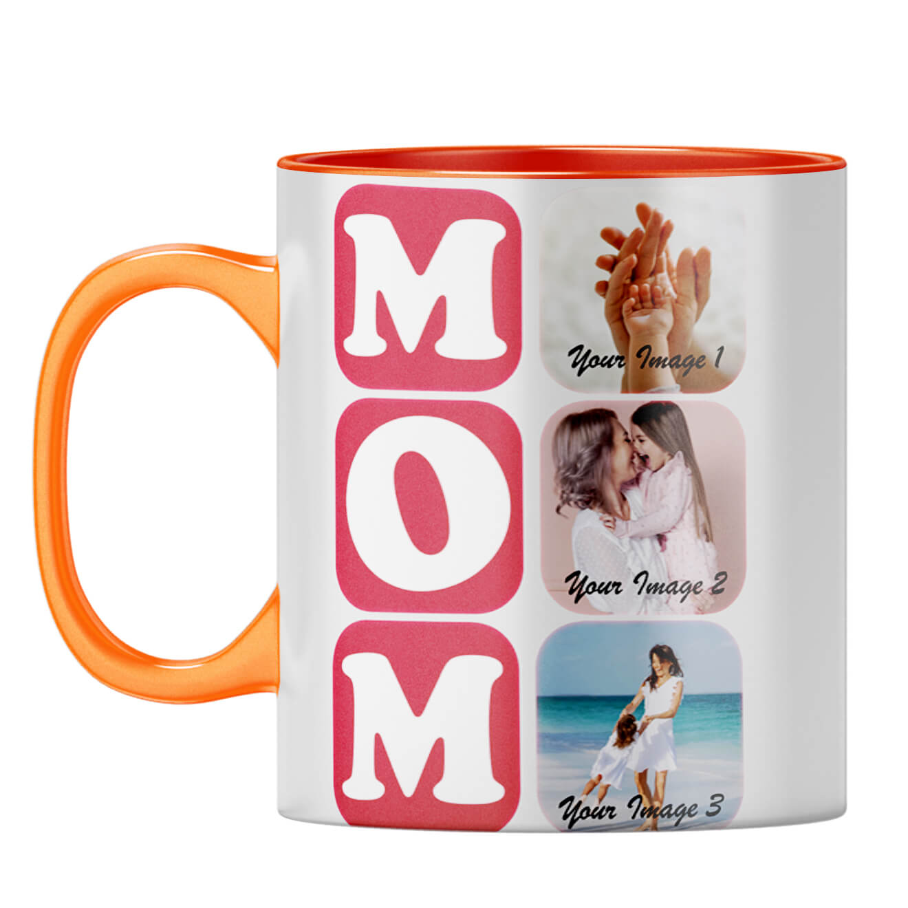 MOM Collage Coffee Mug Orange