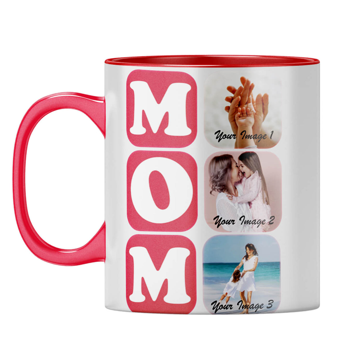 MOM Collage Coffee Mug Red