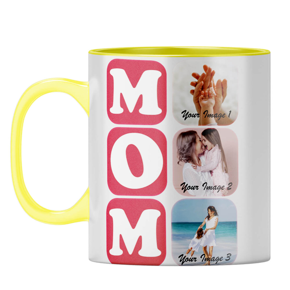 MOM Collage Coffee Mug Yellow