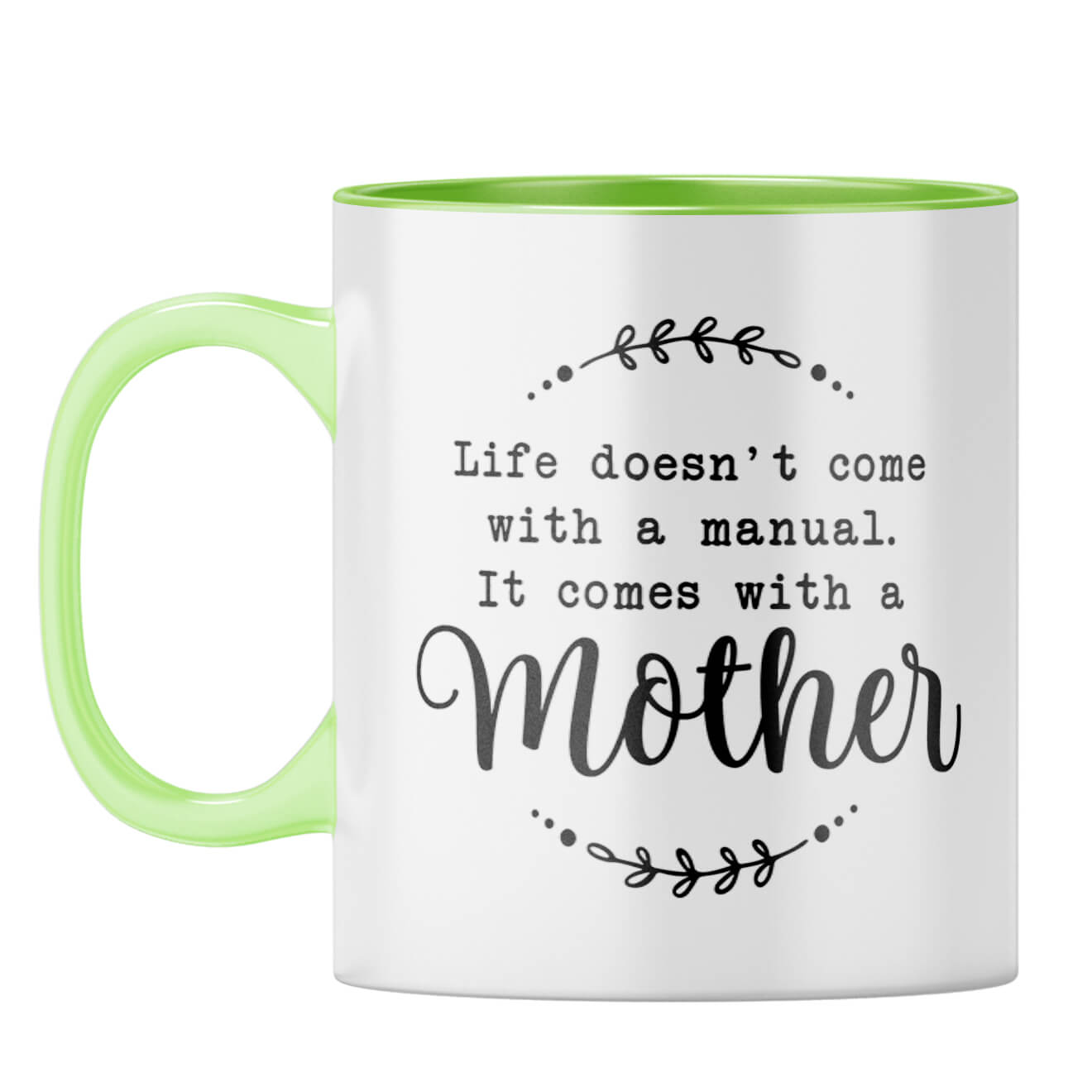 Mom Gift Coffee Mug Light Green