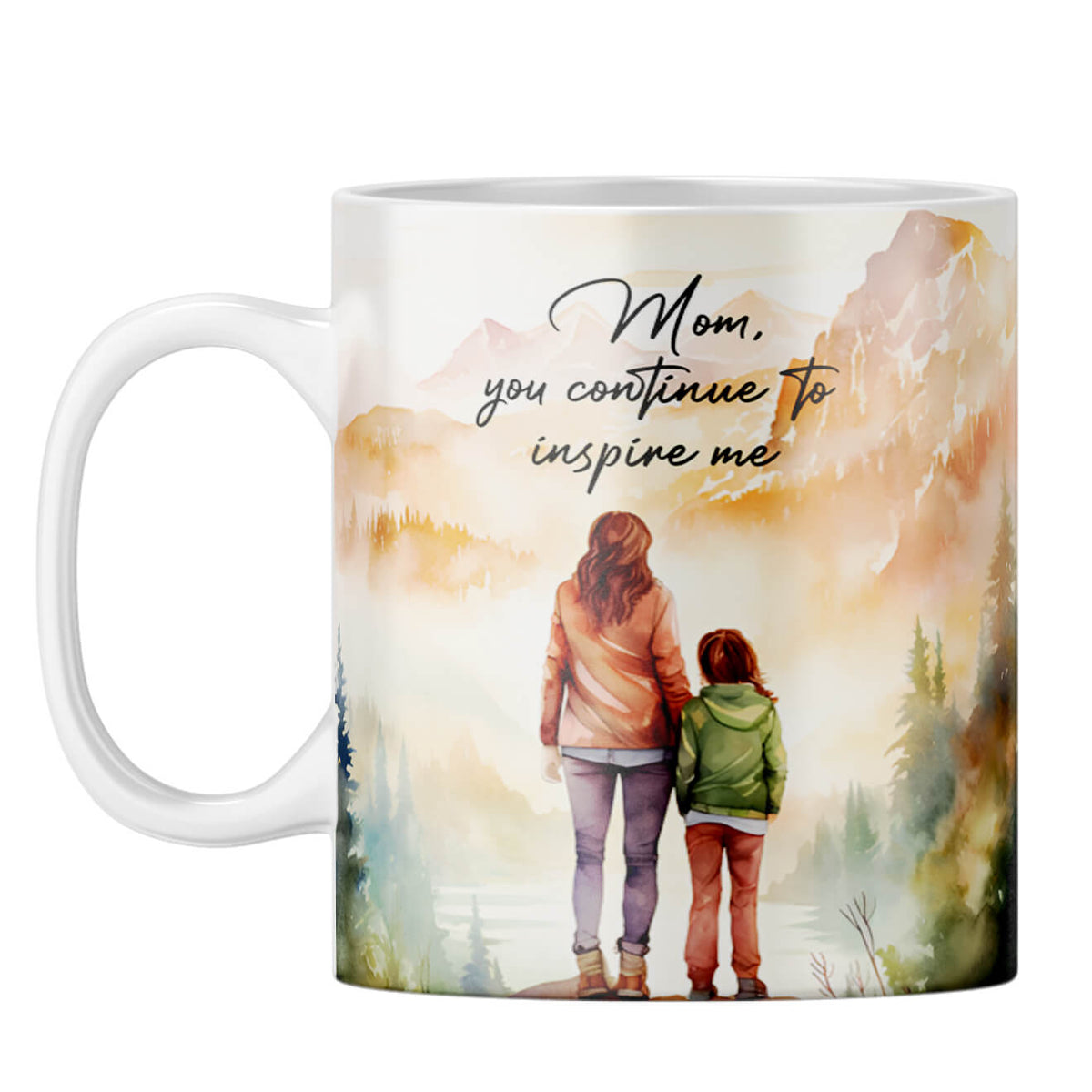 Mom Inspires Me Coffee Mug White
