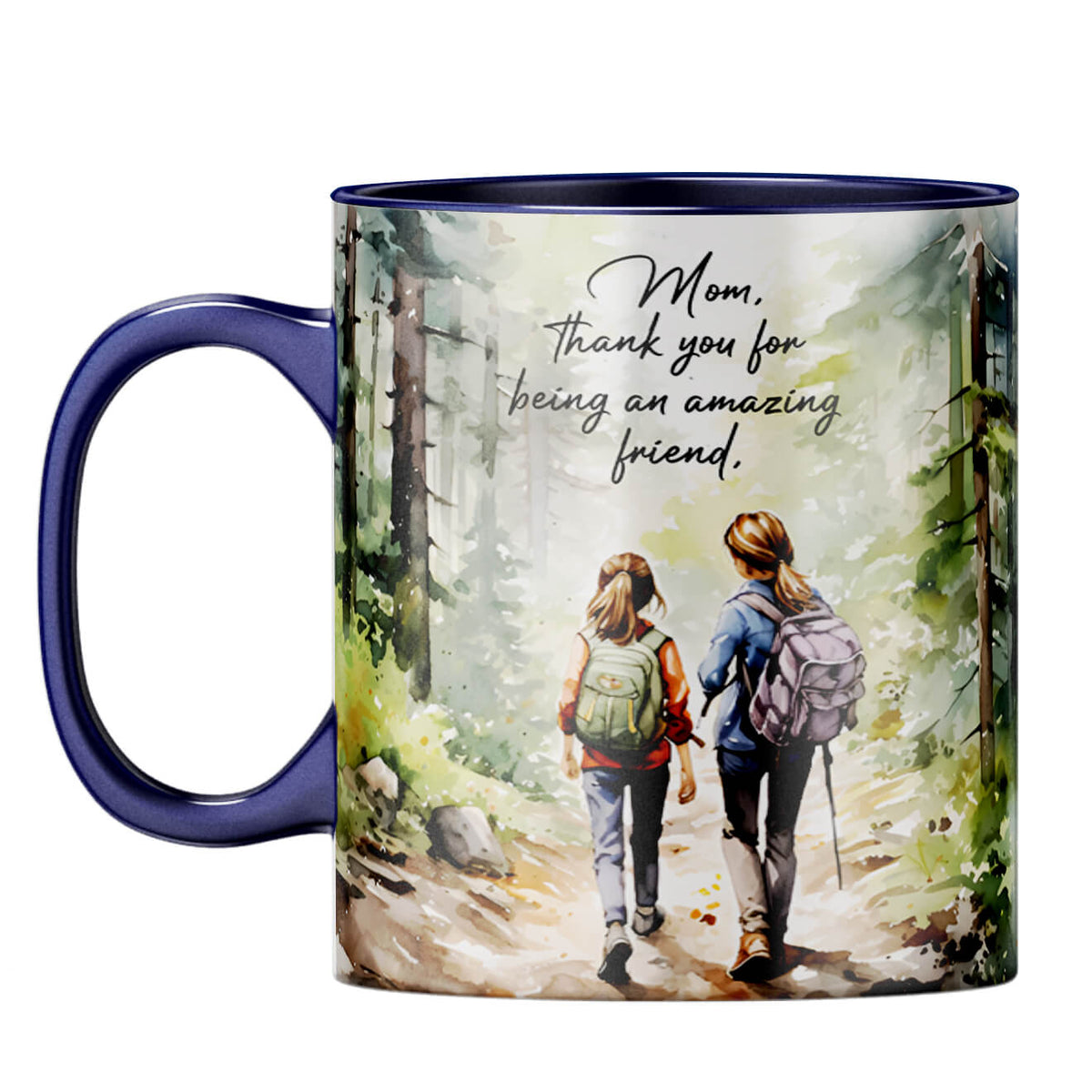 Mom is Amazing Friend Coffee Mug Dark Blue