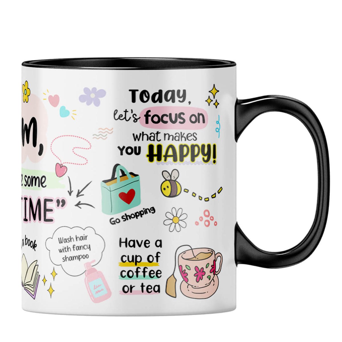 Mom Me Time Coffee MugB-Black