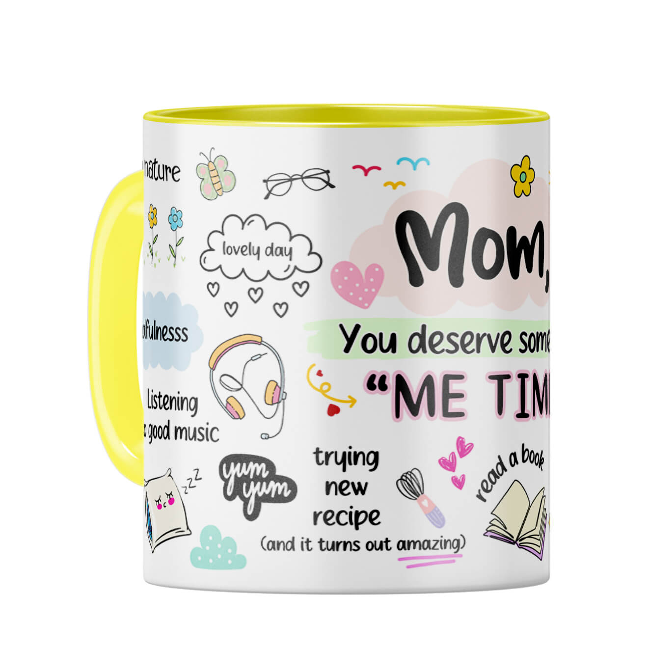 Mom Me Time Coffee Mug Yellow
