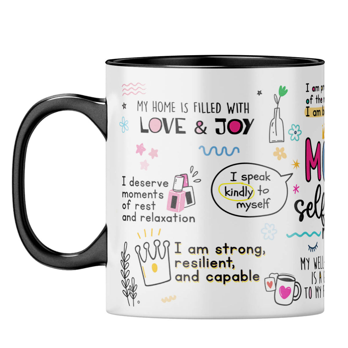 Mom Selft Love Coffee MugF-Black