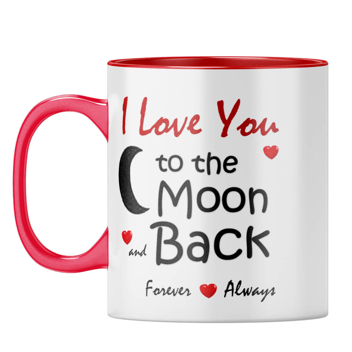 Moon and Back Coffee Mug Red