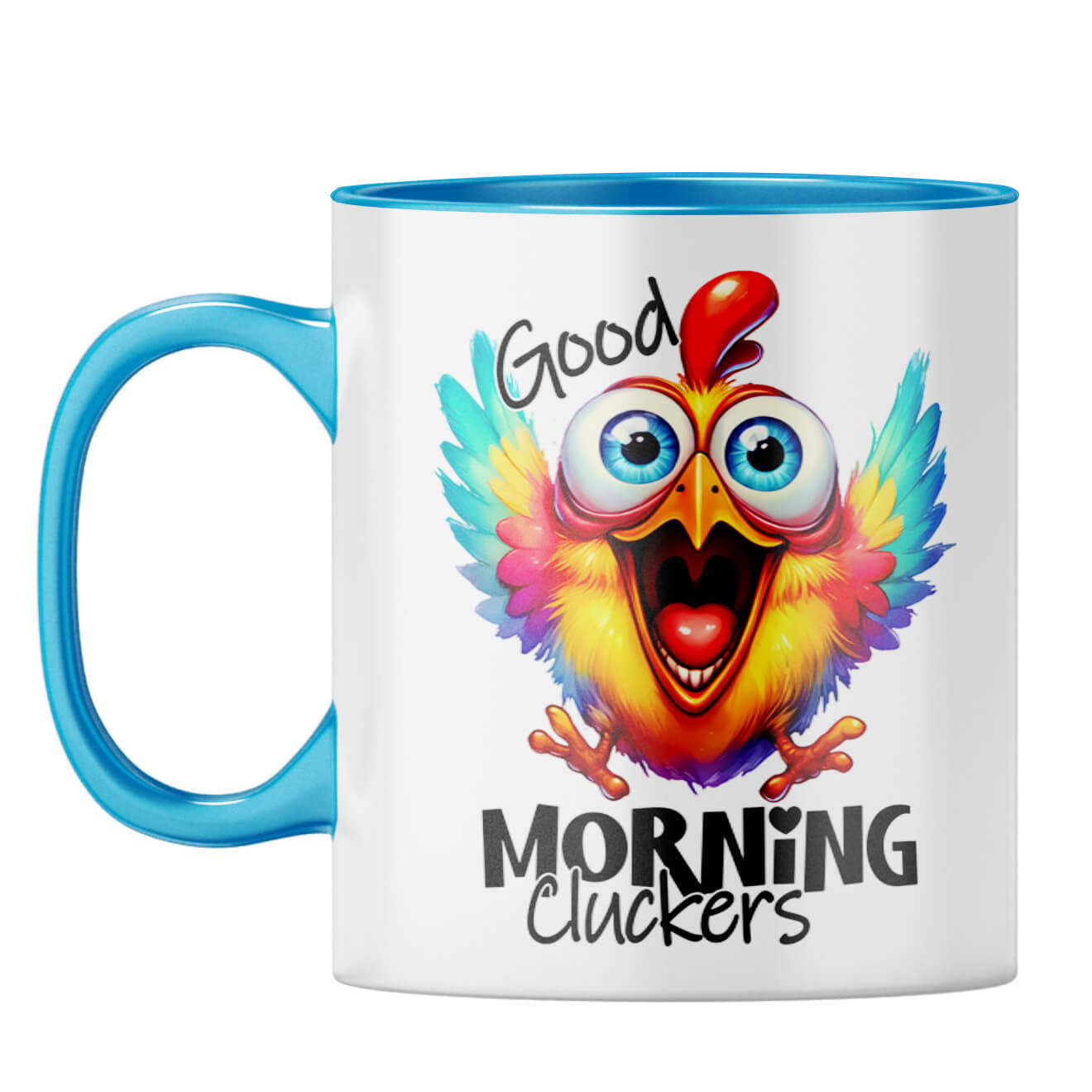 Morning Cluckers Coffee Mug Light Blue