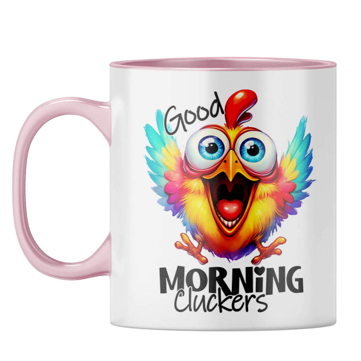 Morning Cluckers Coffee Mug Pink