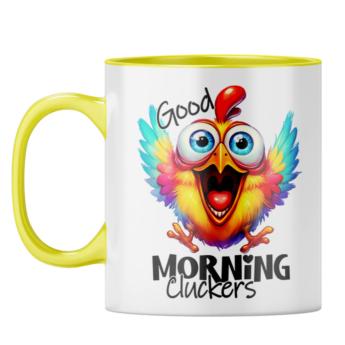 Morning Cluckers Coffee Mug Yellow