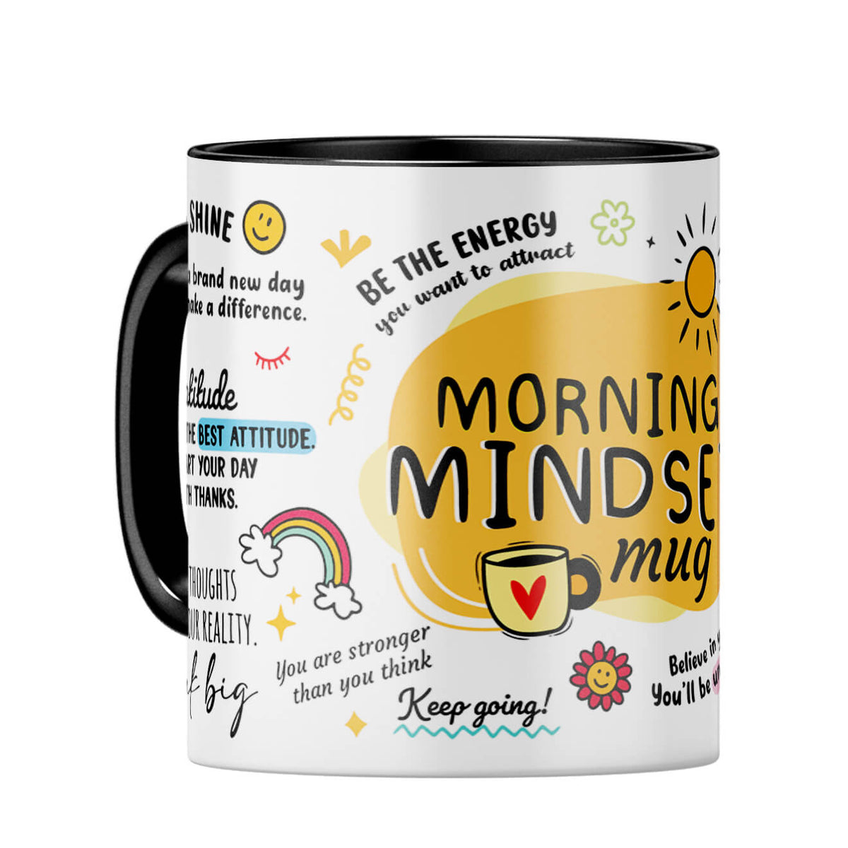 Morning Mindset Coffee Mug Black