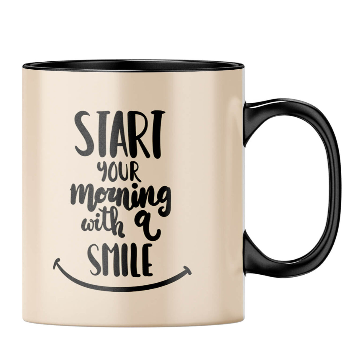 Morning With Smile Coffee MugB-Black