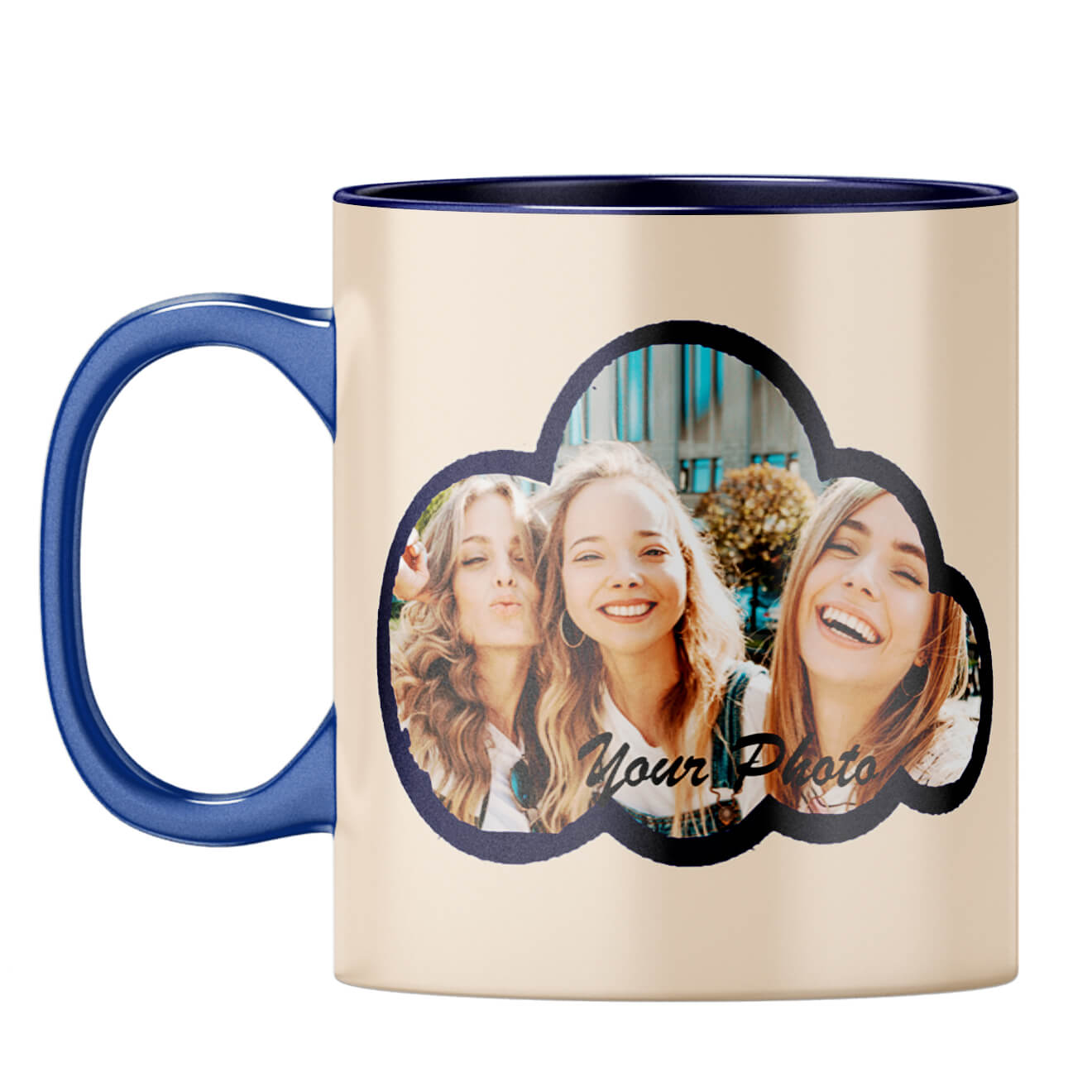 Morning With Smile Coffee Mug Dark Blue