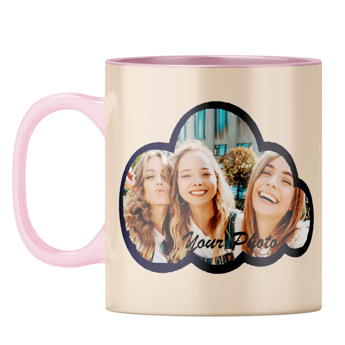 Morning With Smile Coffee Mug Pink