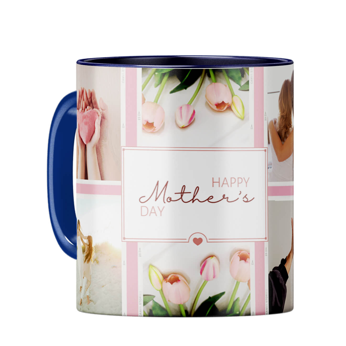 Mothers Day Collage Coffee Mug Dark Blue