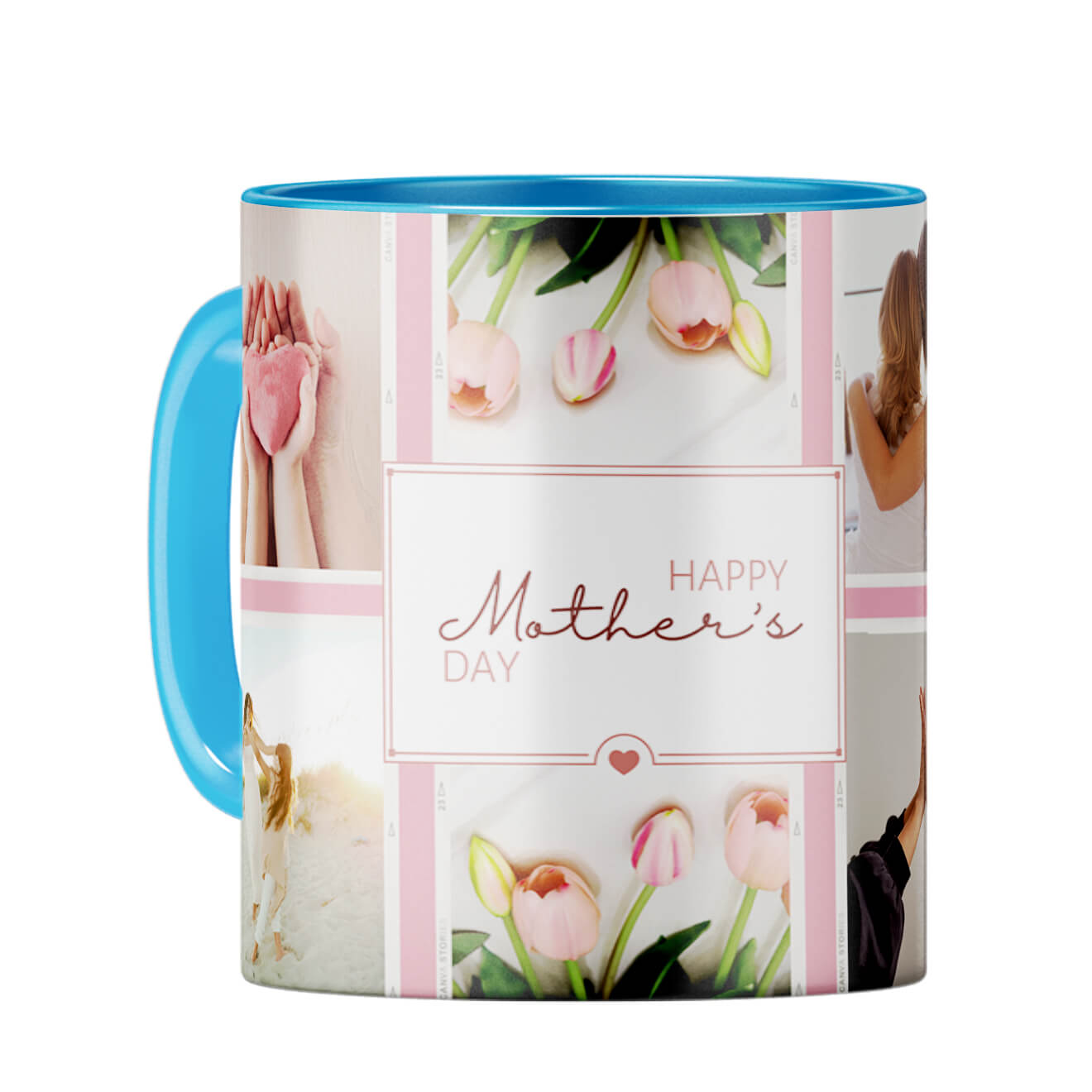 Mothers Day Collage Coffee Mug Light Blue