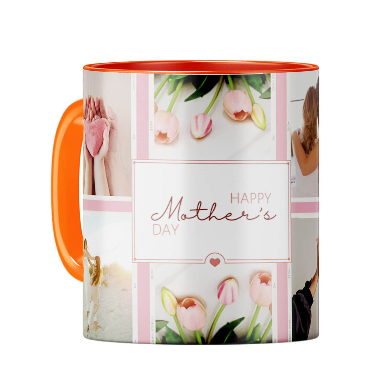 Mothers Day Collage Coffee Mug Orange