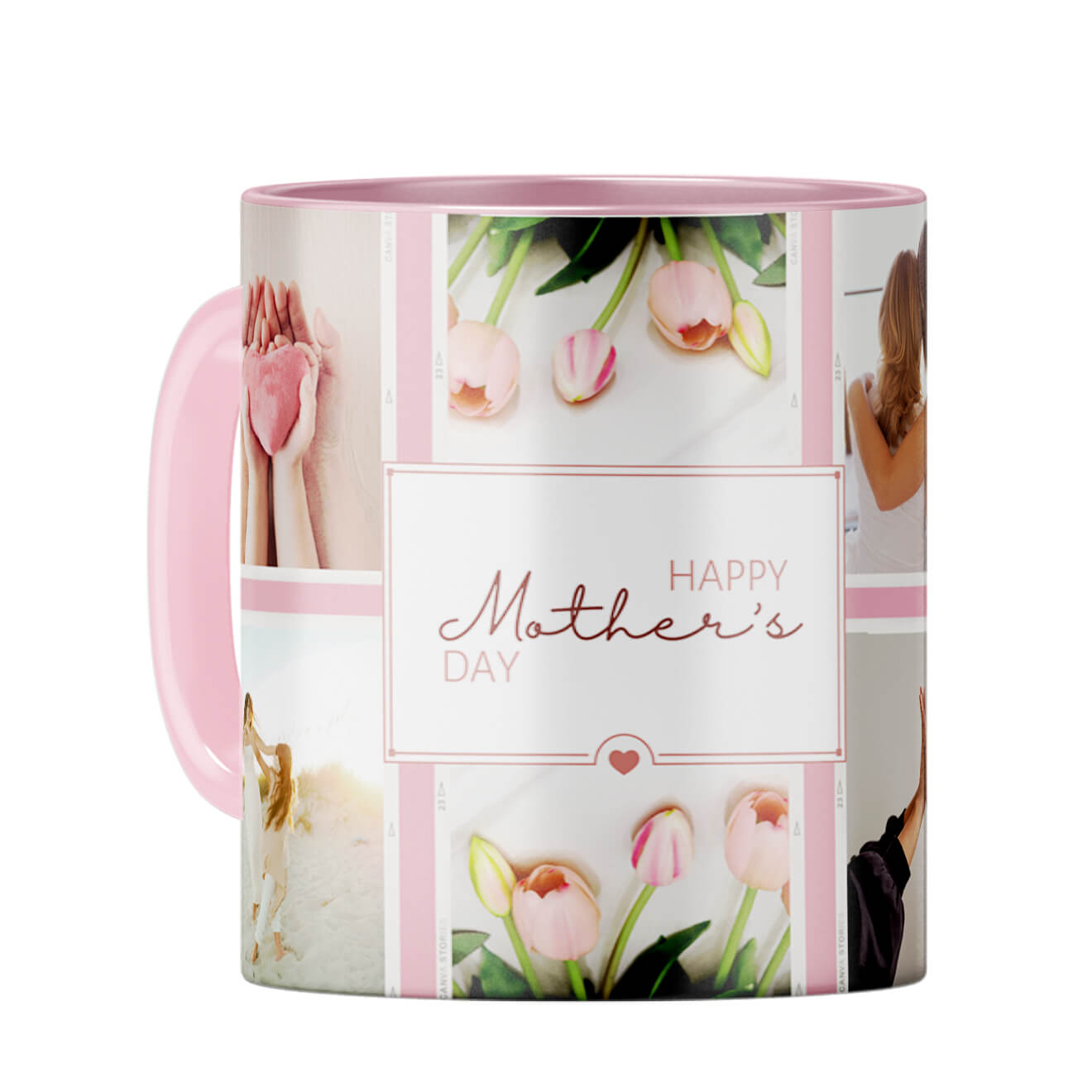 Mothers Day Collage Coffee Mug Pink