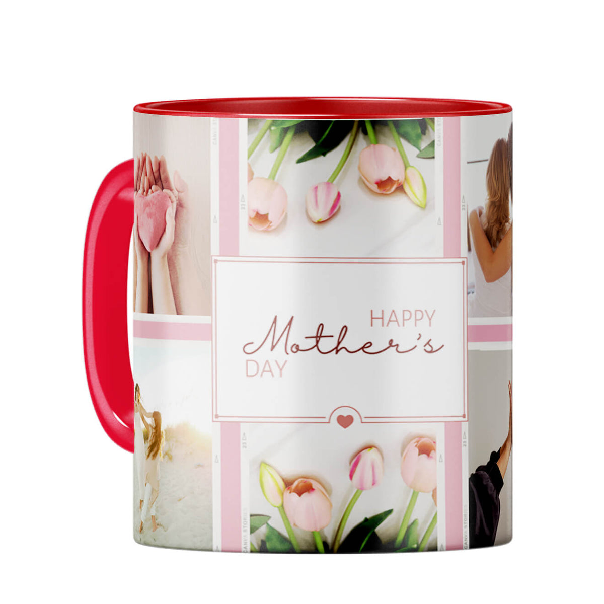 Mothers Day Collage Coffee Mug Red