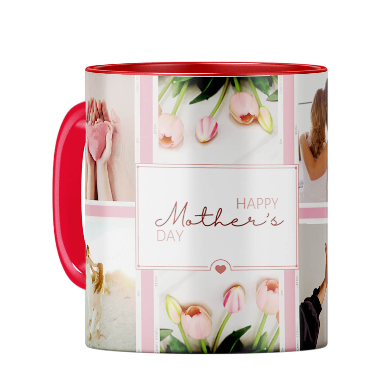 Mothers Day Collage Coffee Mug Red