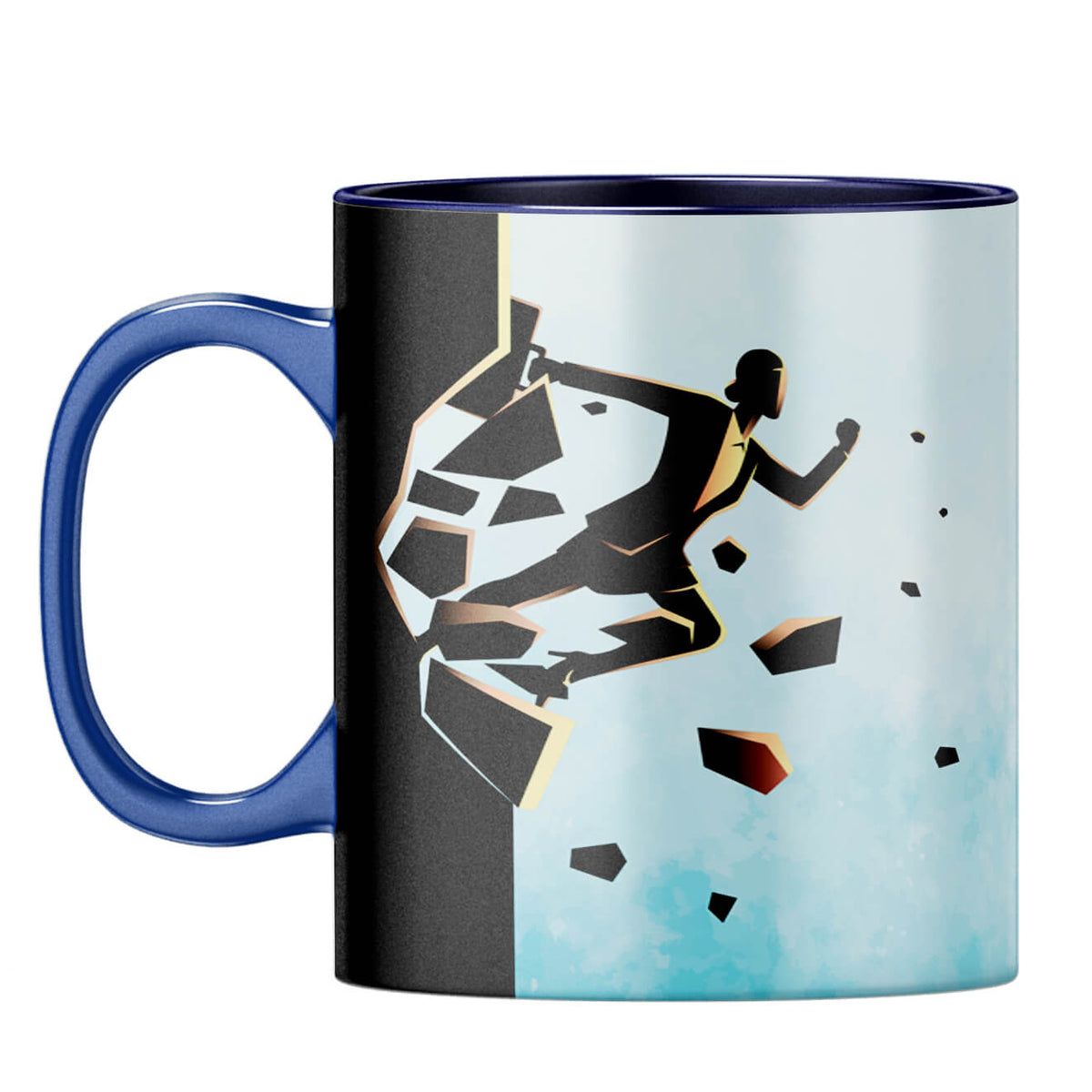 Motivational Quote Coffee Mug Coffee Mug Dark Blue
