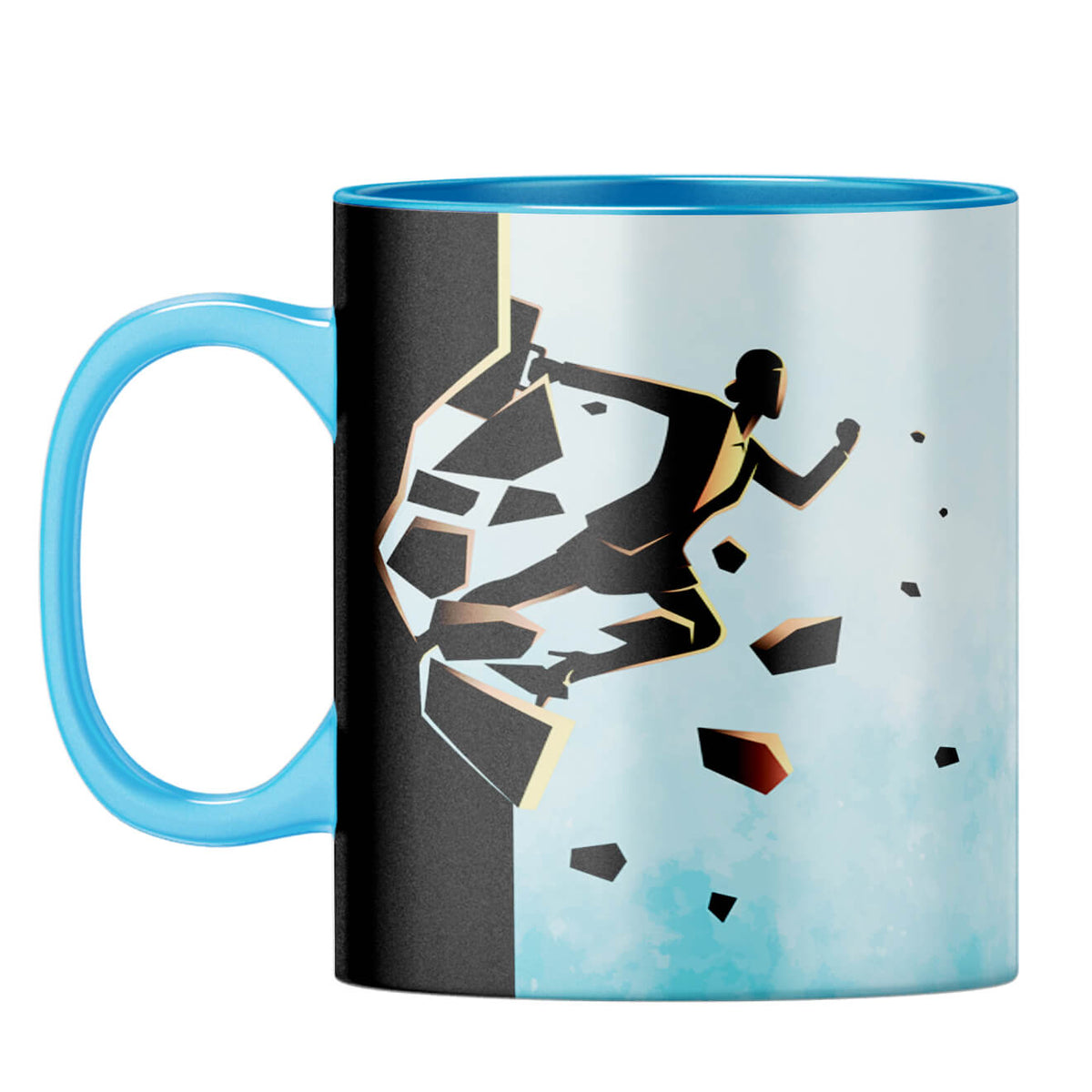 Motivational Quote Coffee Mug Coffee Mug Light Blue