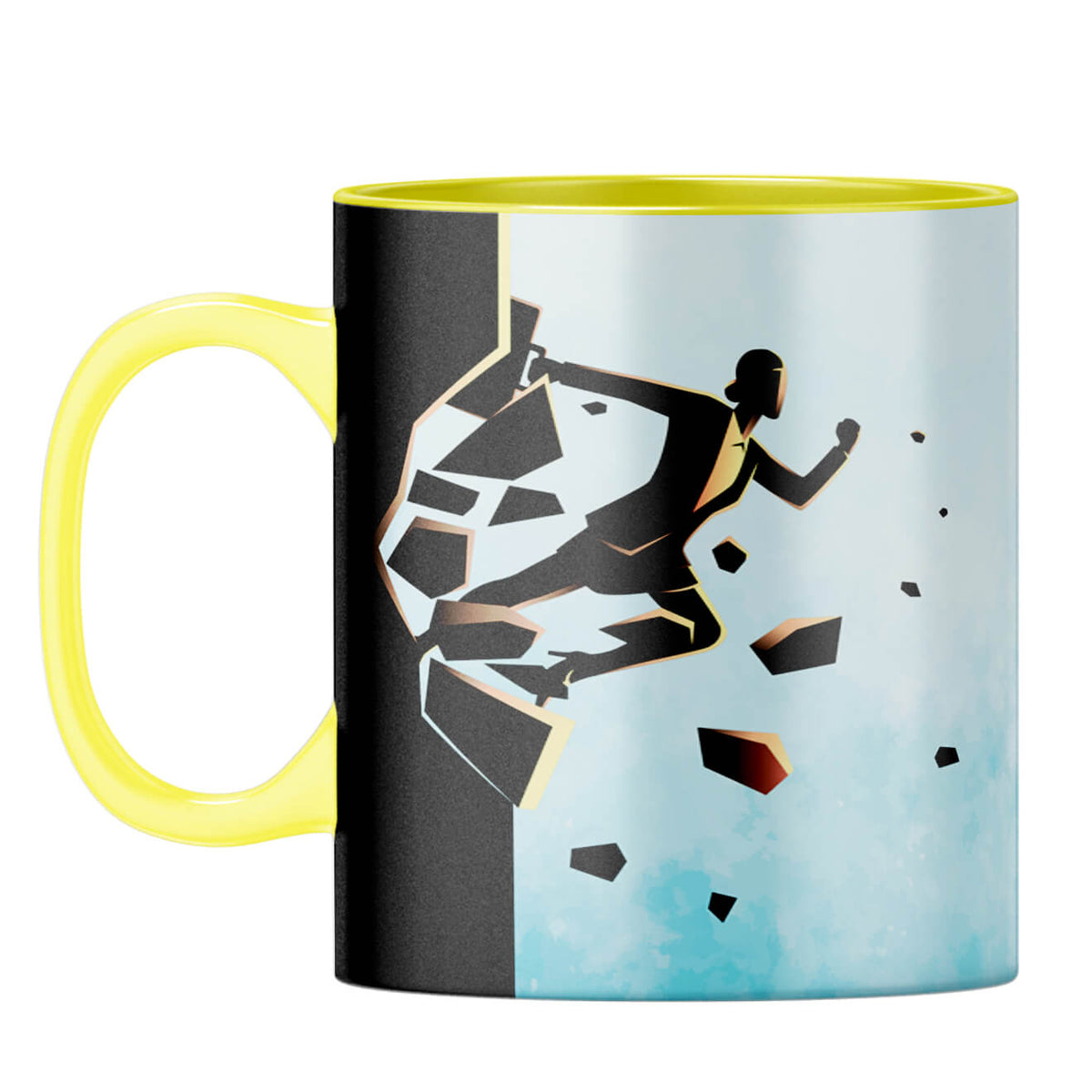 Motivational Quote Coffee Mug Coffee Mug Yellow