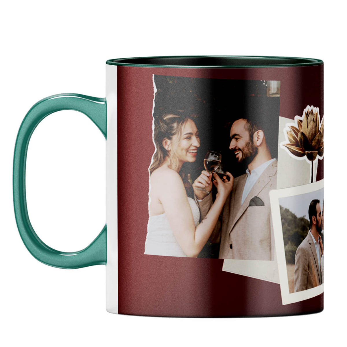 Mr and Mrs Coffee Mug Dark Green