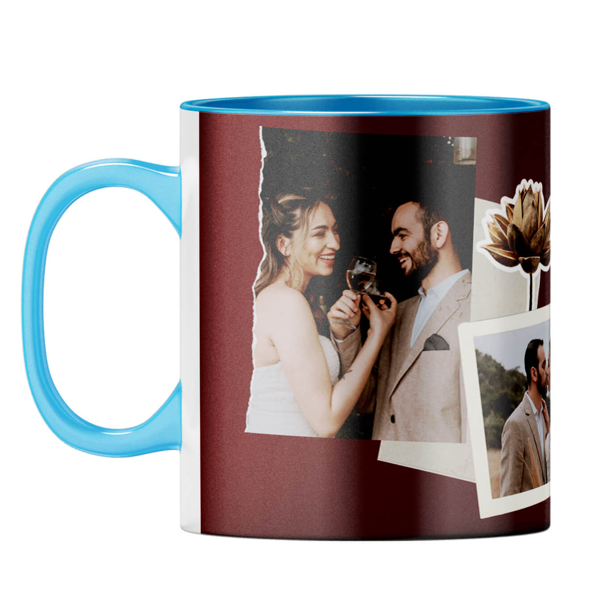 Mr and Mrs Coffee Mug Light Blue