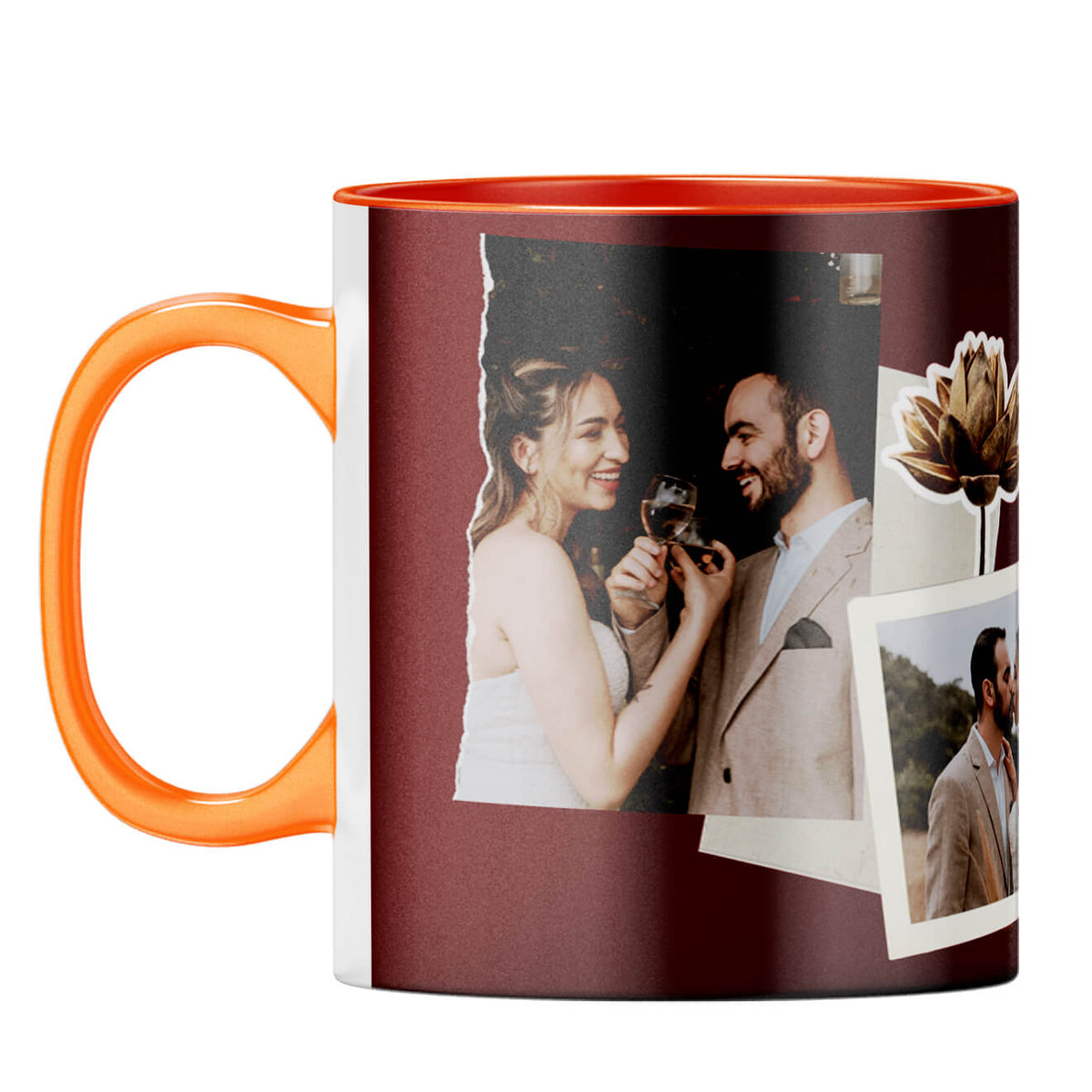Mr and Mrs Coffee Mug Orange