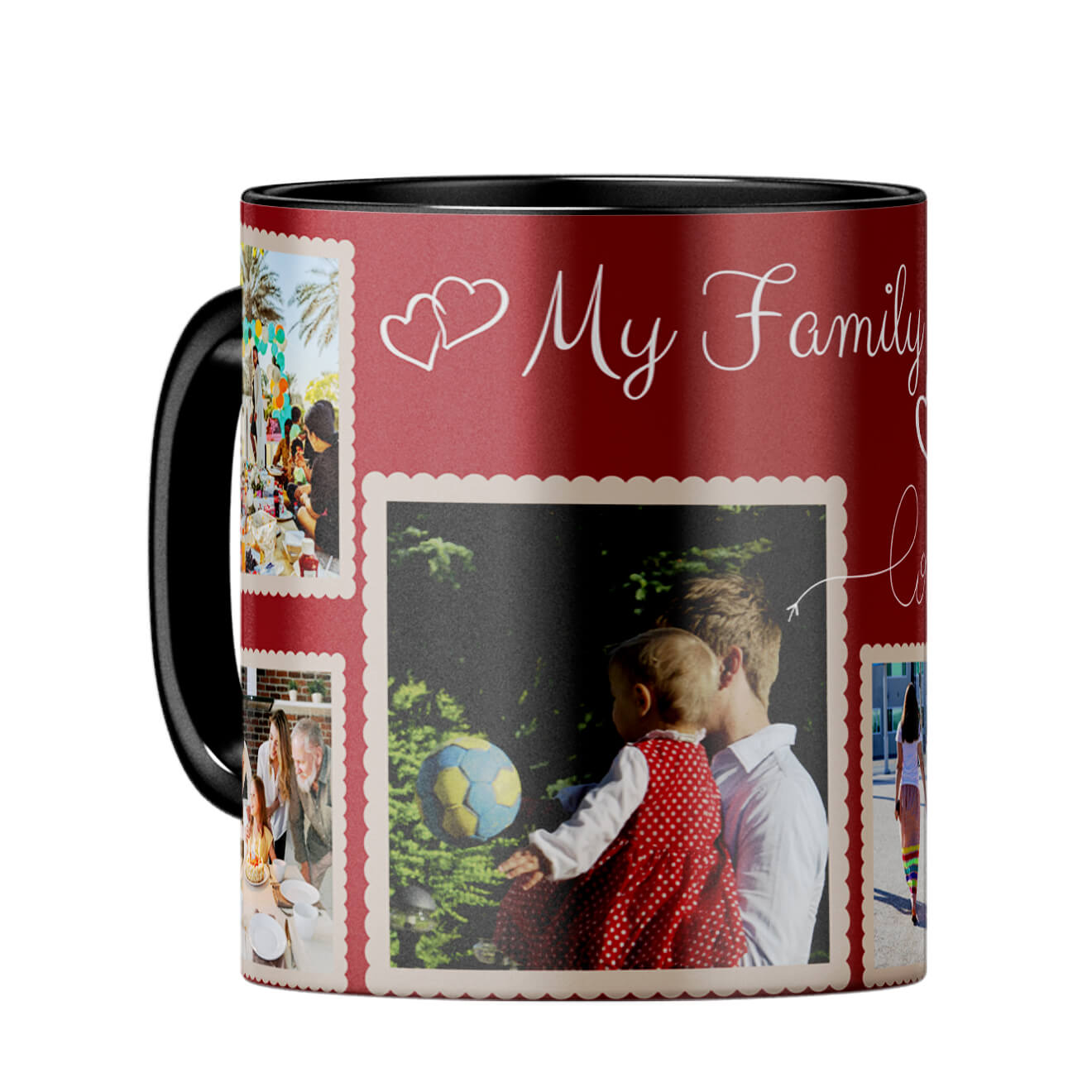 My Family Love Coffee Mug Black