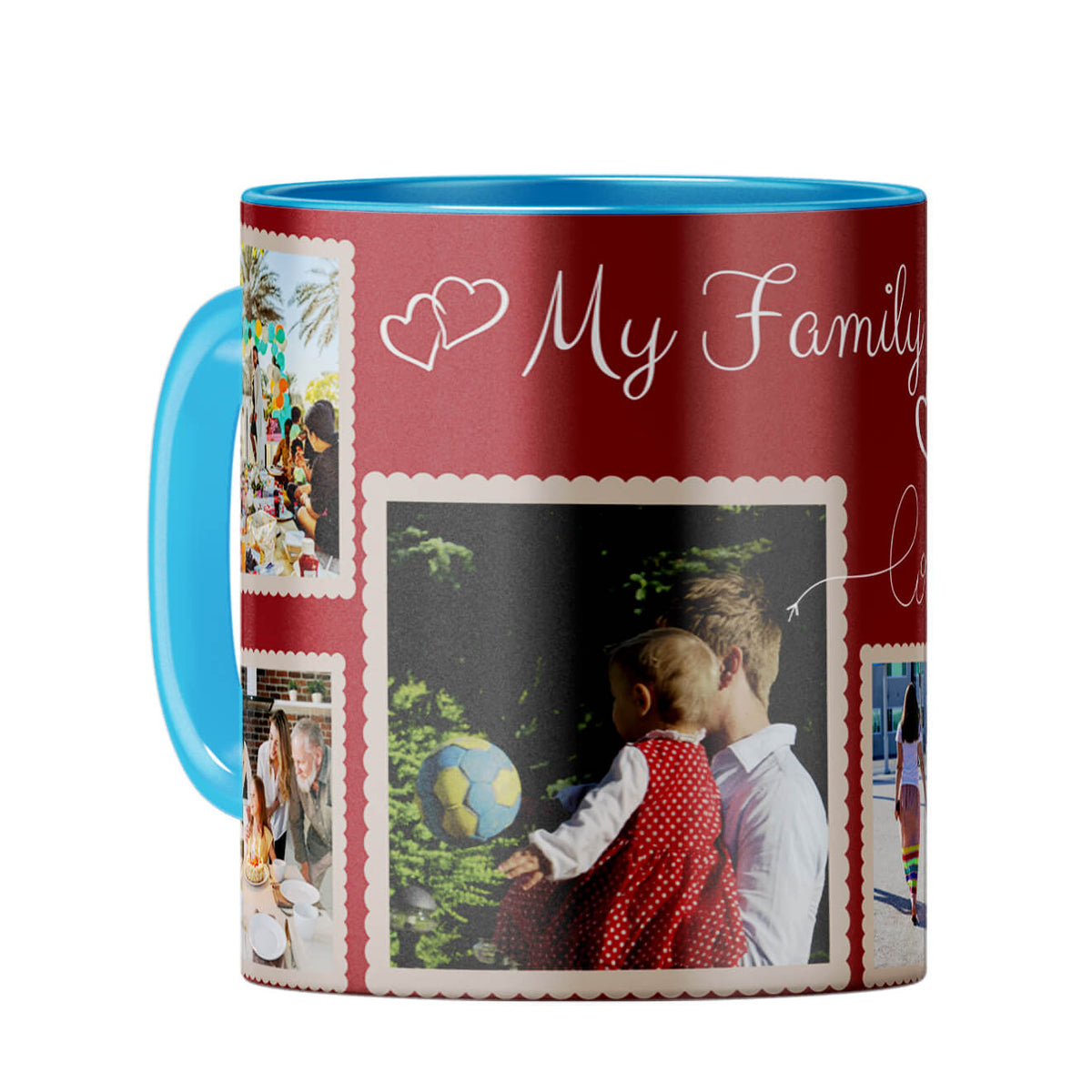 My Family Love Coffee Mug Light Blue