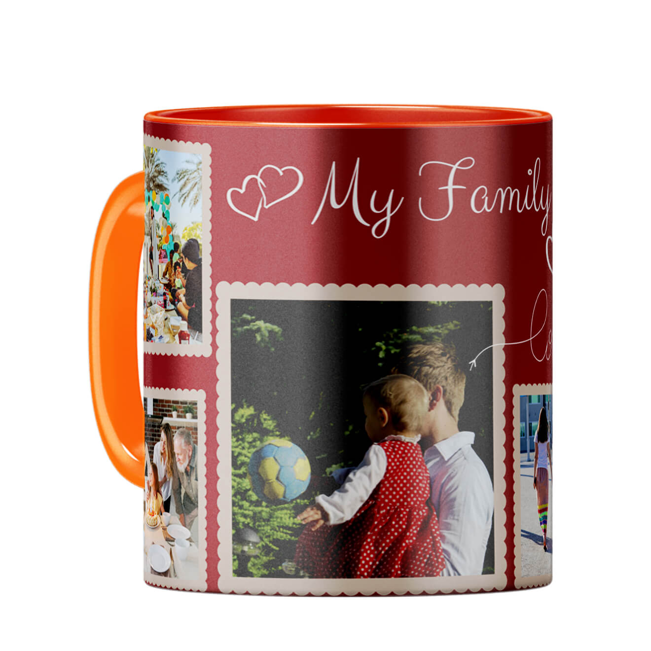 My Family Love Coffee Mug Orange