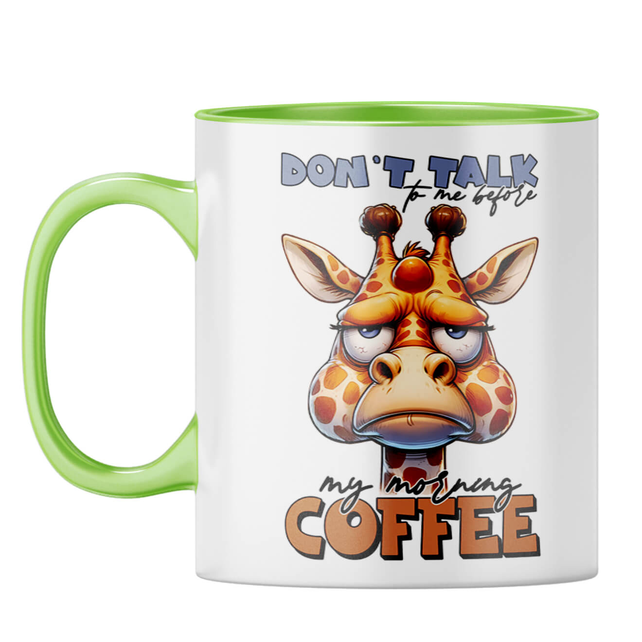 My Morning Coffee Coffee Mug Light Green
