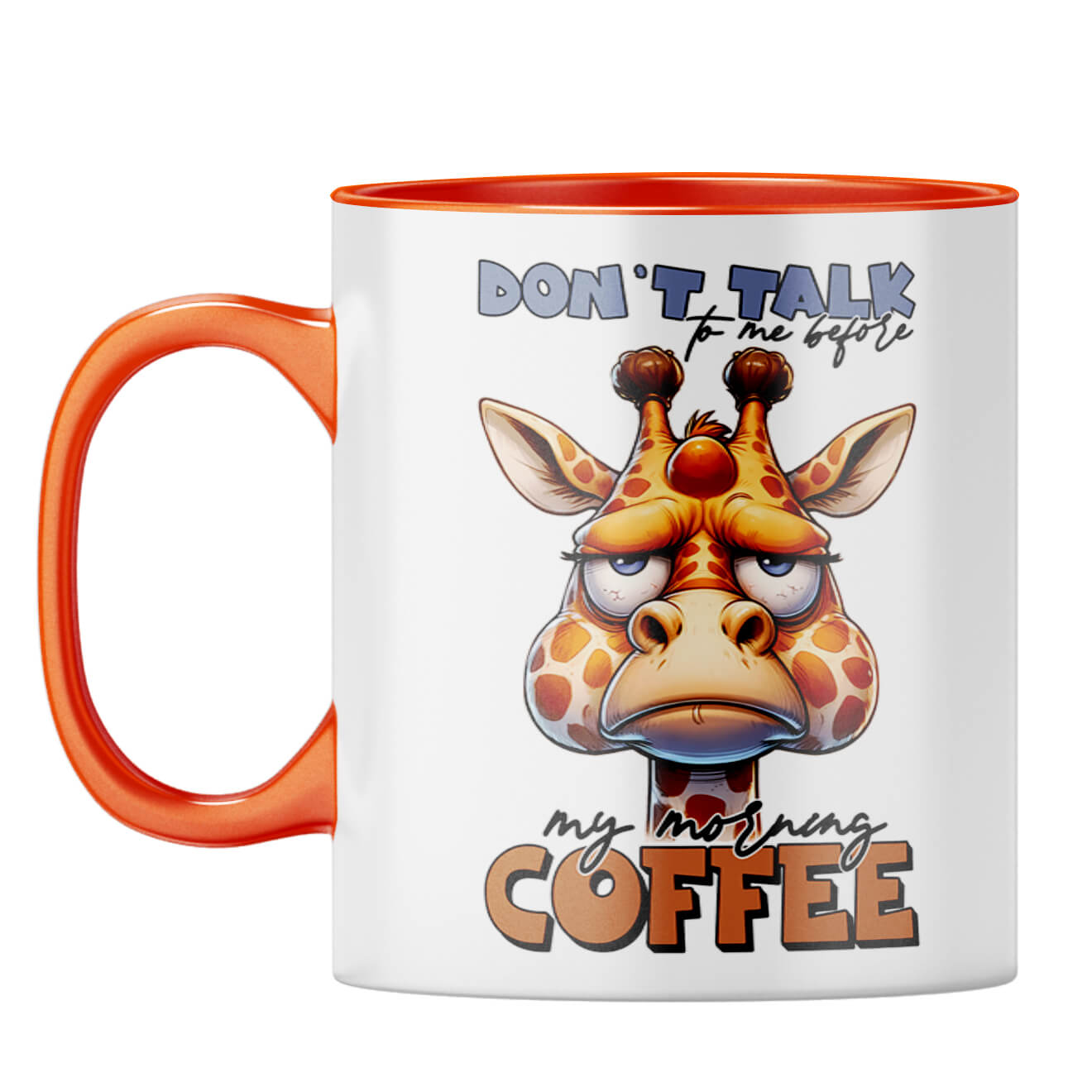 My Morning Coffee Coffee Mug Orange
