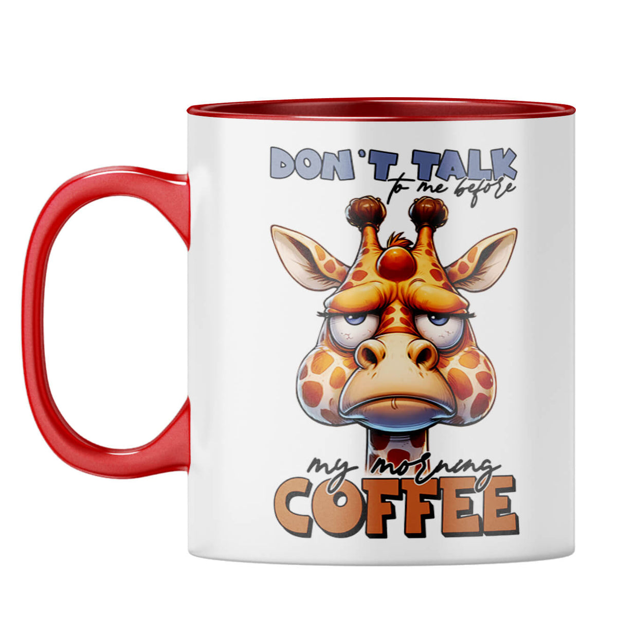 My Morning Coffee Coffee Mug Red