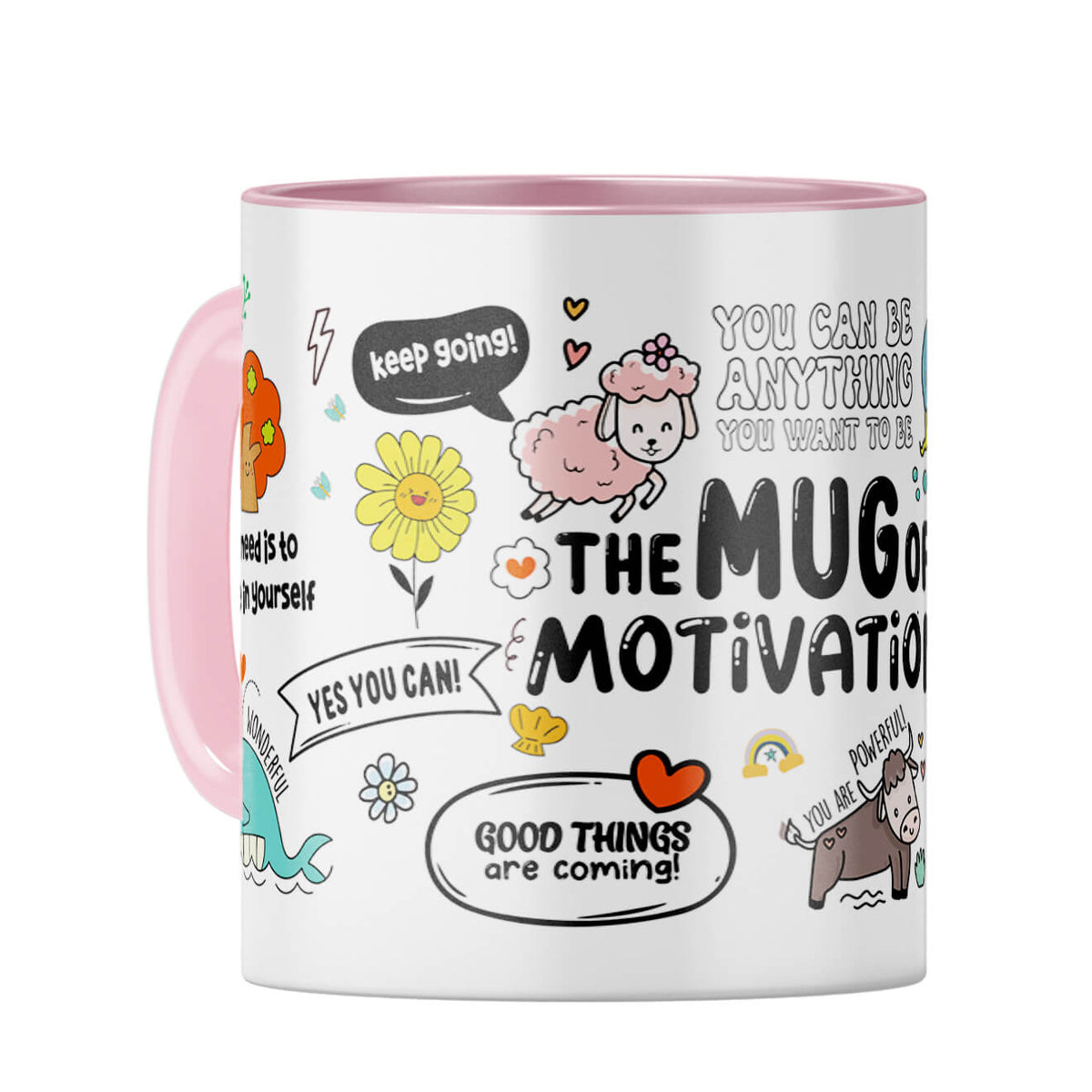 My Motivation Coffee Mug Pink