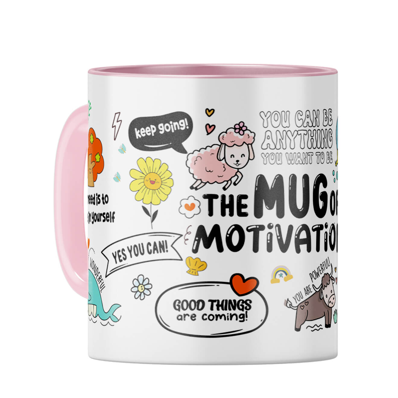 My Motivation Coffee Mug Pink