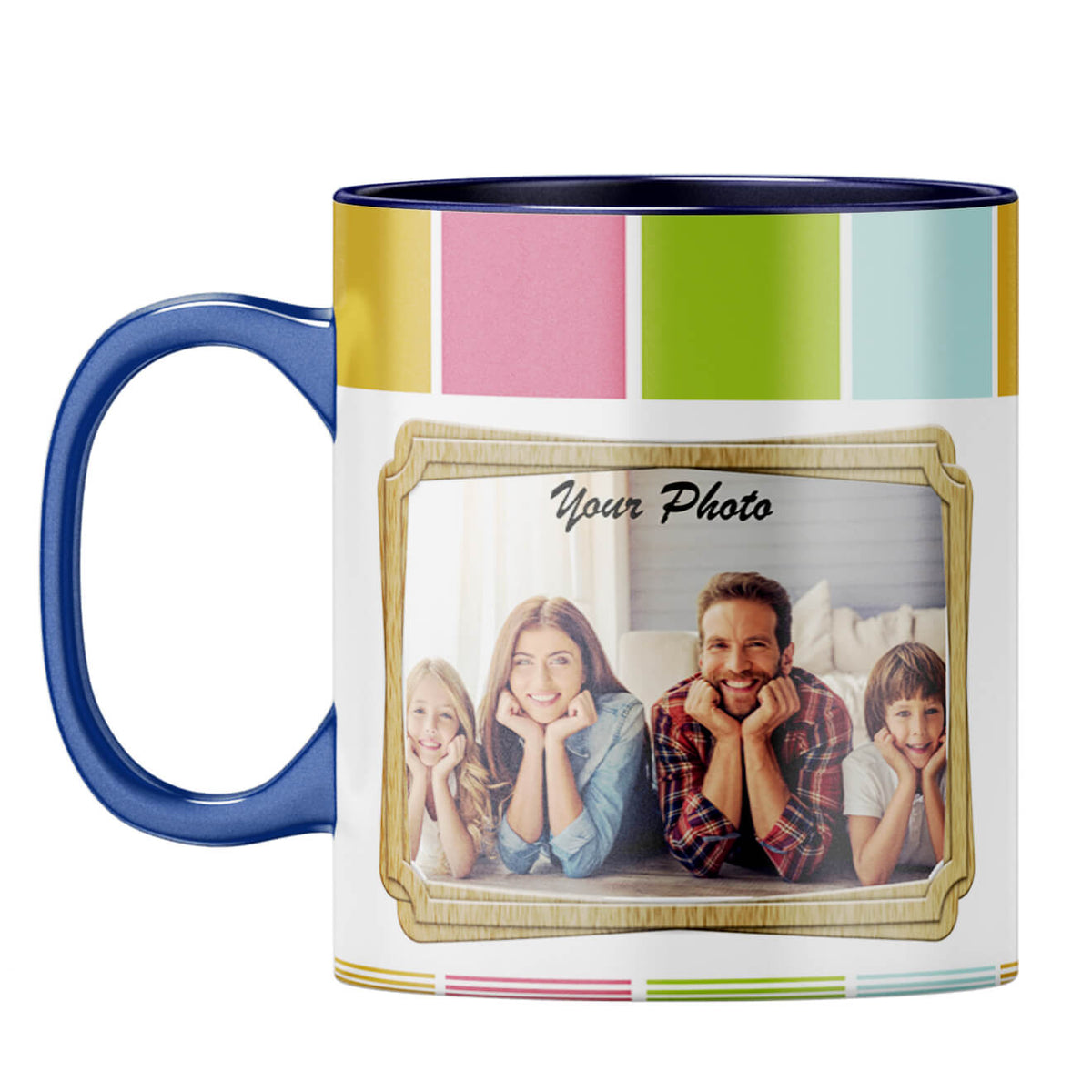 Neat Frame Coffee Mug Dark Blue