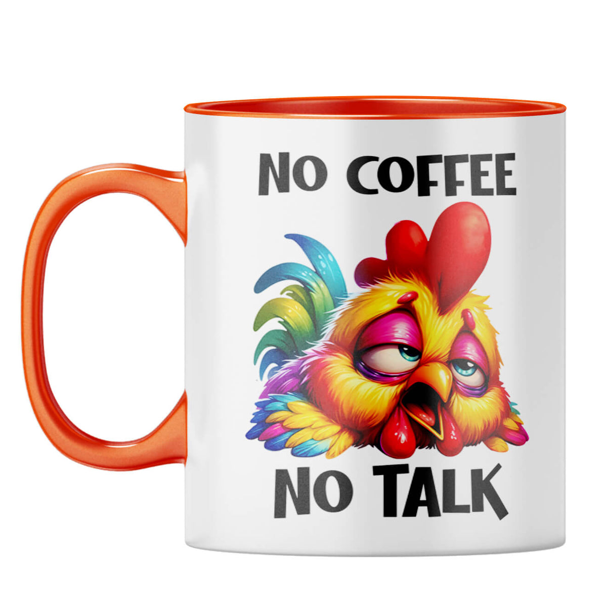 No Coffee No Talk Coffee Mug Orange